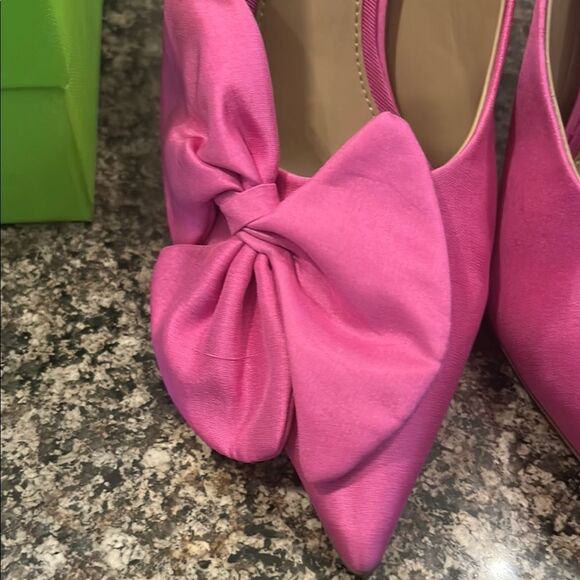 Sam Edelman Fuchsia Bow Slingback Heels - Picture 4 of 13